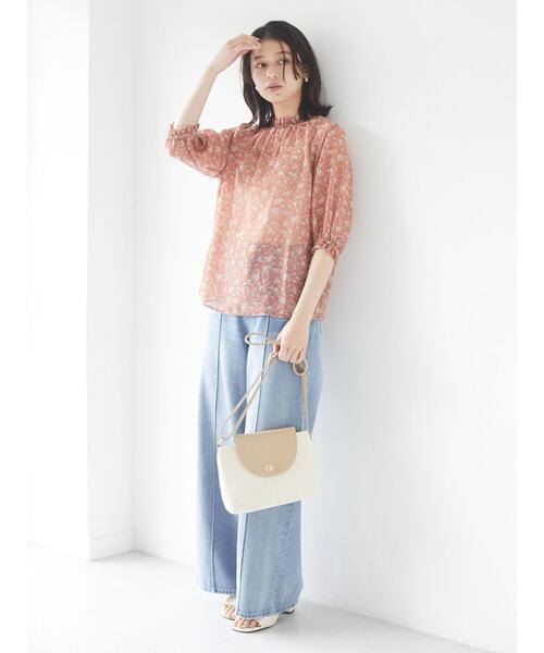 ELENCARE DUE（エレンカーレデュエ）の「・ELENCARE DUE フラワーptドビーブラウス＊（シャツ/ブラウス・レディース・ブラック/グレー/オレンジ/アイボリー・FREE）」の10枚目の写真