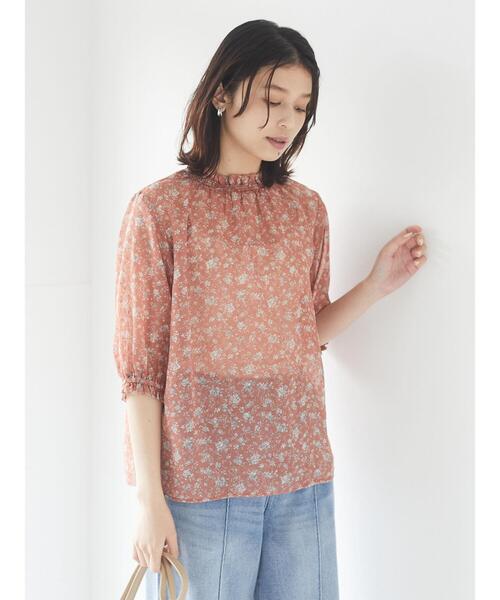 ELENCARE DUE（エレンカーレデュエ）の「・ELENCARE DUE フラワーptドビーブラウス＊（シャツ/ブラウス・レディース・ブラック/グレー/オレンジ/アイボリー・FREE）」の11枚目の写真