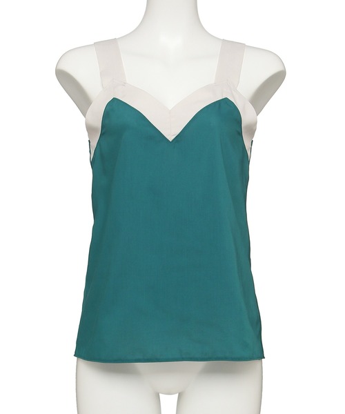 Chut！ INTIMATES（シュットインティメイツ）の「ドレスイージーブラ キャミソール (C346)（ルームウェア/パジャマ・レディース・ライトブルーグレー/オレンジ系その他/ダークグリーン・M/L）」の12枚目の写真