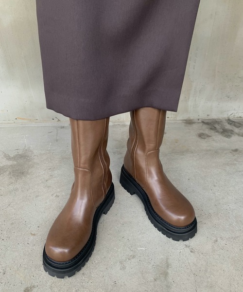 EVOL(イーボル)の「【EVOL】 トラックソールロングブーツ IR9620(ブーツ・レディース・ブラック/ブラウン・22.5cm/23.5cm/24.5cm/23.0cm/24.0cm/25.0cm)」の15枚目の写真