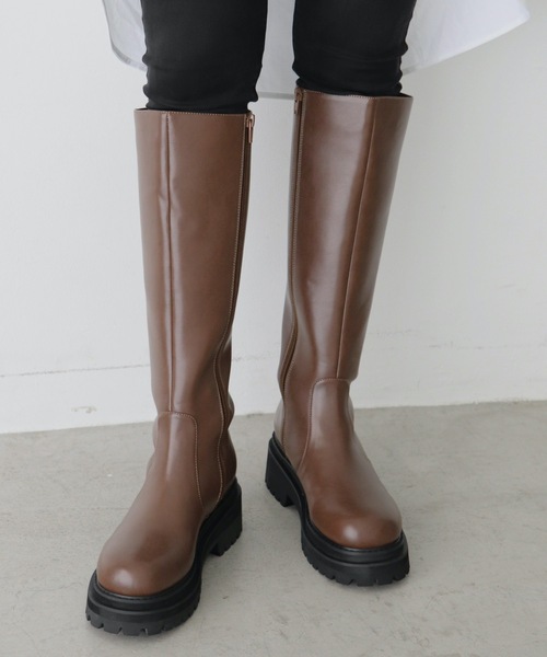 EVOL(イーボル)の「【EVOL】 トラックソールロングブーツ IR9620(ブーツ・レディース・ブラック/ブラウン・22.5cm/23.5cm/24.5cm/23.0cm/24.0cm/25.0cm)」の13枚目の写真