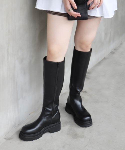 EVOL(イーボル)の「【EVOL】 トラックソールロングブーツ IR9620(ブーツ・レディース・ブラック/ブラウン・22.5cm/23.5cm/24.5cm/23.0cm/24.0cm/25.0cm)」の20枚目の写真