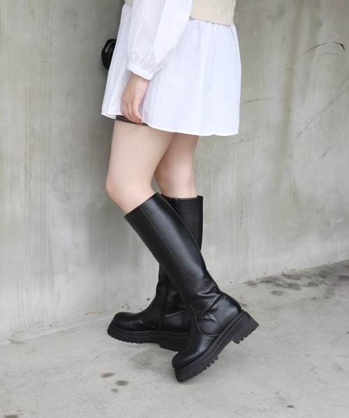 EVOL(イーボル)の「【EVOL】 トラックソールロングブーツ IR9620(ブーツ・レディース・ブラック/ブラウン・22.5cm/23.5cm/24.5cm/23.0cm/24.0cm/25.0cm)」の21枚目の写真