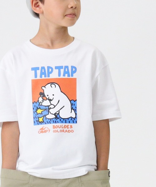 クマプリント ホワイト Tシャツ M TAPクマプリントTシャツ(105 ホワイト): トップス｜Right-on公式