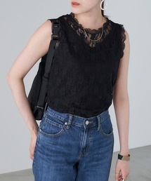 Chaco closet | ノースリーブ総レースカットソー・裏付き(Tシャツ/カットソー)