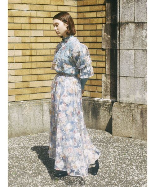 merry jenny（メリージェニー）の「Gardenerエアリーロングスカート（スカート・レディース・ピンク/イエロー・FREE）」の7枚目の写真