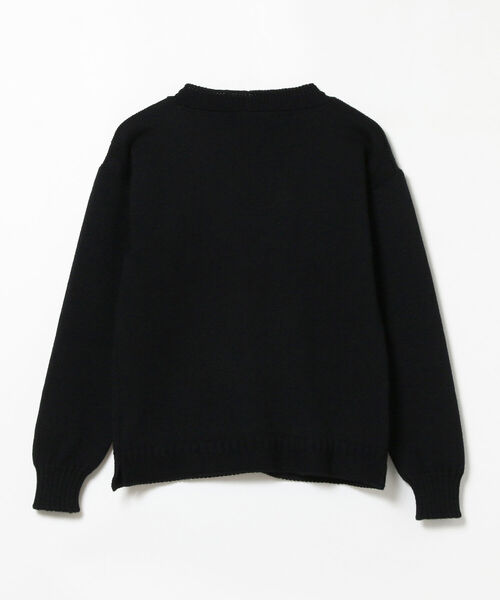 Guernsey Knit（ガンジー ニット）の「GUERNSEY WOOLENS × BEAMS F / 別注 Vネック カーディガン（ニット/セーター・メンズ・ネイビー/ブラック/グリーン・36/38/40）」の5枚目の写真