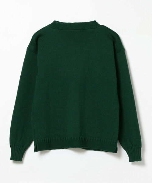 Guernsey Knit（ガンジー ニット）の「GUERNSEY WOOLENS × BEAMS F / 別注 Vネック カーディガン（ニット/セーター・メンズ・ネイビー/ブラック/グリーン・36/38/40）」の9枚目の写真