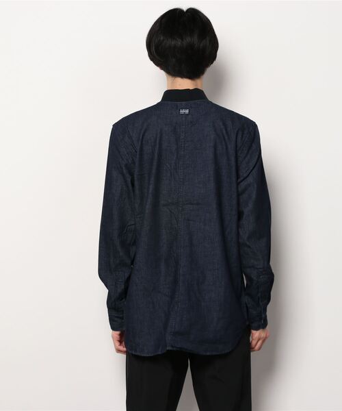 G-STAR（ジースター）の「REGULAR SHIRT BOMBER COLLAR/デニムシャツ（シャツ/ブラウス・メンズ・ダークインディゴブルー・SMALL/MEDIUM/X-SMALL/LARGE）」の9枚目の写真