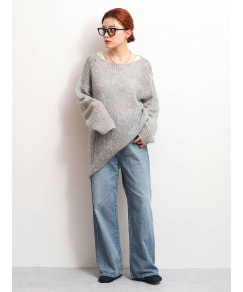 Ungrid(アングリッド)の「透かし編みル-ズニット(ニット/セーター・レディース・ライトグレー/オフホワイト/マスタード・FREE)」の7枚目の写真