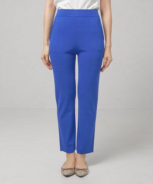 closet story（クローゼットストーリー）の「＜closet story（クローゼットストーリー）＞ストレート ニットパンツ -ウォッシャブル-（その他パンツ・レディース・ブラック/ロイヤルブルー・FREE）」の3枚目の写真