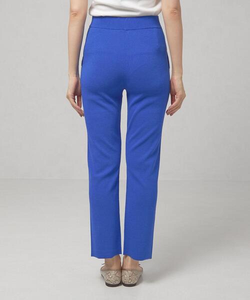 closet story（クローゼットストーリー）の「＜closet story（クローゼットストーリー）＞ストレート ニットパンツ -ウォッシャブル-（その他パンツ・レディース・ブラック/ロイヤルブルー・FREE）」の6枚目の写真