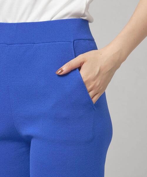 closet story（クローゼットストーリー）の「＜closet story（クローゼットストーリー）＞ストレート ニットパンツ -ウォッシャブル-（その他パンツ・レディース・ブラック/ロイヤルブルー・FREE）」の10枚目の写真