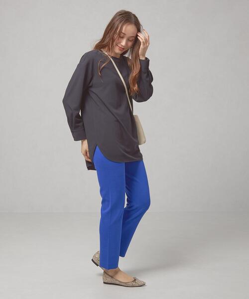 closet story（クローゼットストーリー）の「＜closet story（クローゼットストーリー）＞ストレート ニットパンツ -ウォッシャブル-（その他パンツ・レディース・ブラック/ロイヤルブルー・FREE）」の9枚目の写真