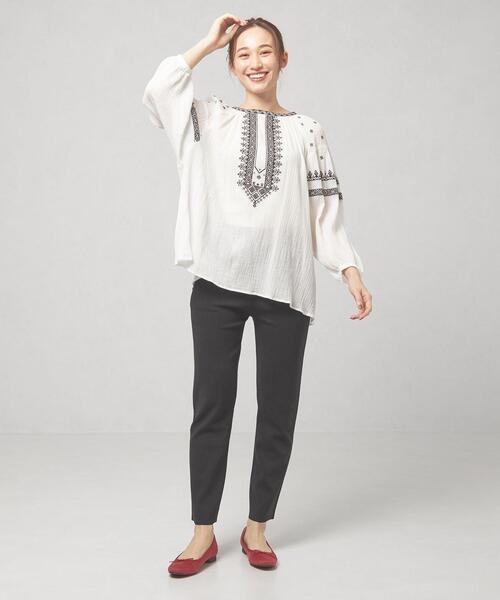 closet story（クローゼットストーリー）の「＜closet story（クローゼットストーリー）＞ストレート ニットパンツ -ウォッシャブル-（その他パンツ・レディース・ブラック/ロイヤルブルー・FREE）」の14枚目の写真