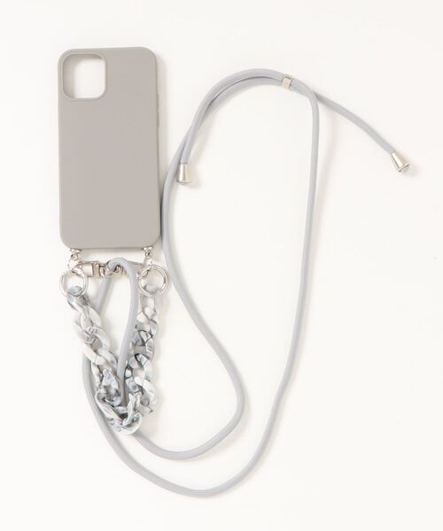 ammy.（エイミードット）の「【 ammy. / エイミードット 】ストラップ付 べっ甲 チェーン iphone ケース ( iPhone 7 / 8 / SE / X / XS / 11 / 11Pro / 12 / 12Pro / 13 / 13Pro 対応)（スマホケース/カバー・レディース・ブラック/グレー/ブラウン・E/A/D/B/C/G/F）」の15枚目の写真