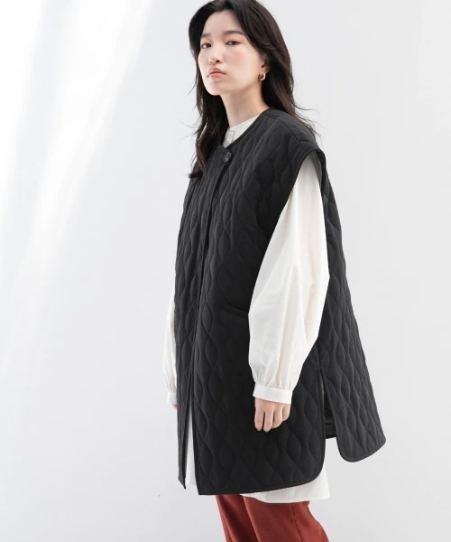 LOWRYS FARM（ローリーズファーム）の「キルティングベスト　217072（ベスト・レディース・ブラック/グリーン/オレンジ・FREE）」の16枚目の写真