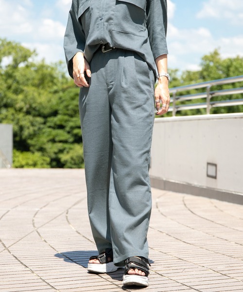 PairPair(ペアペア)の「コットンリネントラウザーパンツ/セットアップ対応(ユニセックス)(スラックス・レディース・ライトブラウン/ライトカーキ/グレイッシュブルー・MEDIUM/LARGE)」の20枚目の写真