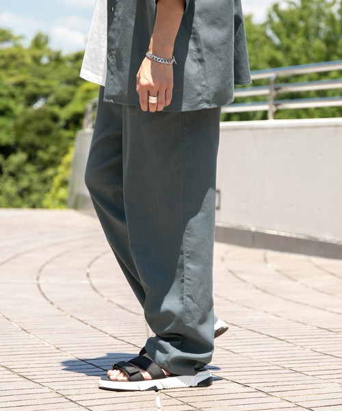 PairPair(ペアペア)の「コットンリネントラウザーパンツ/セットアップ対応(ユニセックス)(スラックス・レディース・ライトブラウン/ライトカーキ/グレイッシュブルー・MEDIUM/LARGE)」の18枚目の写真