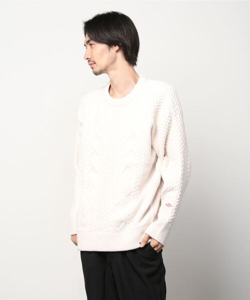 MAGIC NUMBER(マジック ナンバー)の「【MAGIC NUMBER】SHAGGY YARN CABLE CREW KNIT(ニット/セーター・メンズ・オフホワイト/オリーブ・MEDIUM/LARGE/X-LARGE)」の10枚目の写真
