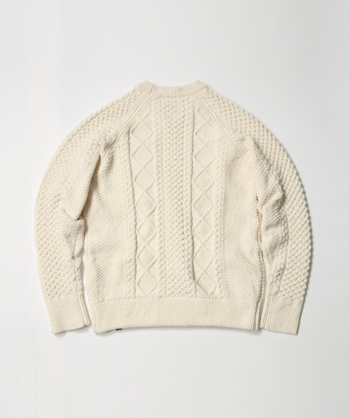 MAGIC NUMBER(マジック ナンバー)の「【MAGIC NUMBER】SHAGGY YARN CABLE CREW KNIT(ニット/セーター・メンズ・オフホワイト/オリーブ・MEDIUM/LARGE/X-LARGE)」の5枚目の写真