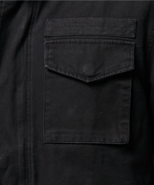 WEGO（ウィゴー）の「WEGO/綿ツイルM－65（ミリタリージャケット・メンズ・ブラック/カーキ・MEDIUM/LARGE）」の6枚目の写真