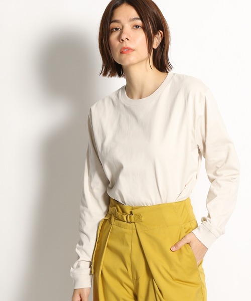 niko and...（ニコアンド）の「USAコットンUVカットロンT（Tシャツ/カットソー・レディース・ブラック/グリーン/アイボリー/オフホワイト/レッド・MEDIUM/LARGE）」の4枚目の写真