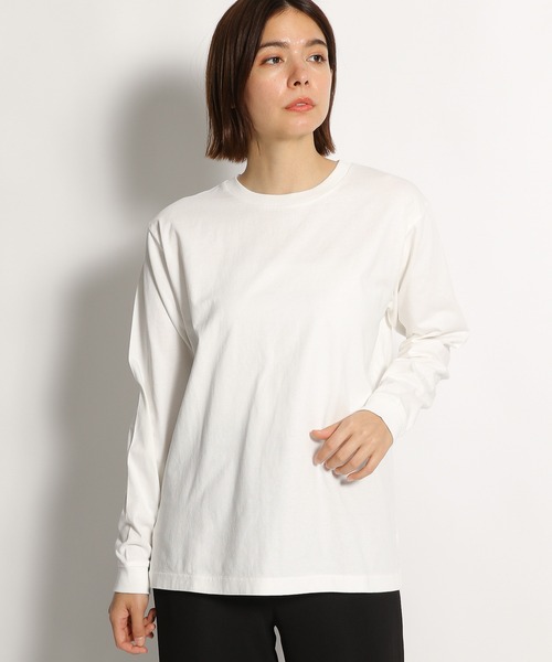 niko and...（ニコアンド）の「USAコットンUVカットロンT（Tシャツ/カットソー・レディース・ブラック/グリーン/アイボリー/オフホワイト/レッド・MEDIUM/LARGE）」の2枚目の写真