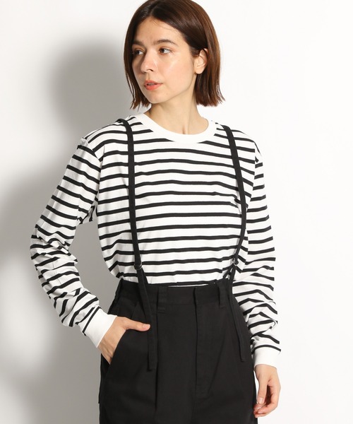 niko and...（ニコアンド）の「USAコットンUVカットロンT（Tシャツ/カットソー・レディース・ブラック/グリーン/アイボリー/オフホワイト/レッド・MEDIUM/LARGE）」の3枚目の写真