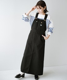 LadyLee シンプルなトップスと合わせるだけでこなれ見え 大人に似合うオーバーオールスカート