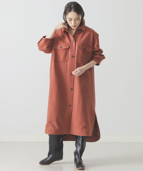 BEAMS LIGHTS（ビームスライツ）の「BEAMS LIGHTS / メルトン CPO コート（その他アウター・レディース・ネイビー/ブルー系その他/コーラル・ONE SIZE）」の16枚目の写真