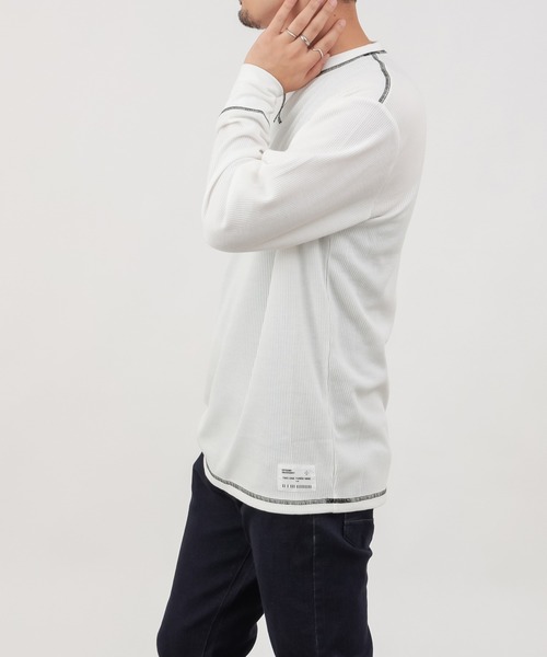 COLONY 2139（コロニートゥーワンスリーナイン）の「BIGピスネームワッフルガゼット付き長袖Tシャツ（Tシャツ/カットソー・メンズ・ホワイト/ブラック/グレー/カーキ・MEDIUM/LARGE/X-LARGE）」の8枚目の写真