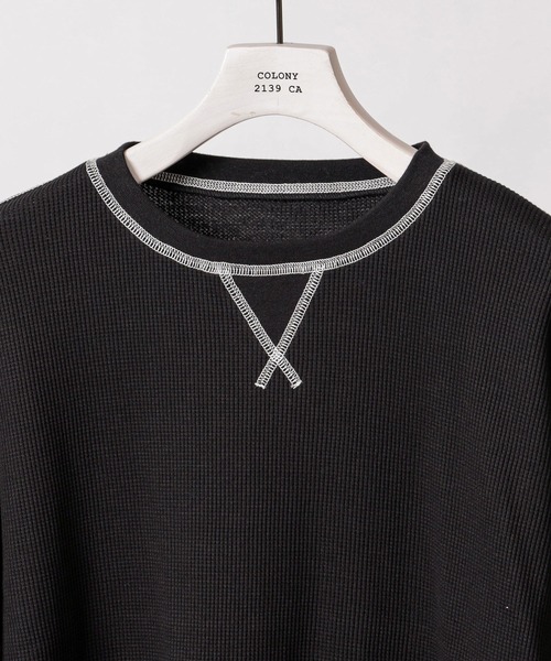 COLONY 2139（コロニートゥーワンスリーナイン）の「BIGピスネームワッフルガゼット付き長袖Tシャツ（Tシャツ/カットソー・メンズ・ホワイト/ブラック/グレー/カーキ・MEDIUM/LARGE/X-LARGE）」の22枚目の写真