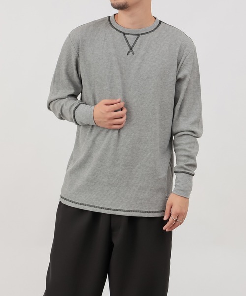 COLONY 2139（コロニートゥーワンスリーナイン）の「BIGピスネームワッフルガゼット付き長袖Tシャツ（Tシャツ/カットソー・メンズ・ホワイト/ブラック/グレー/カーキ・MEDIUM/LARGE/X-LARGE）」の16枚目の写真