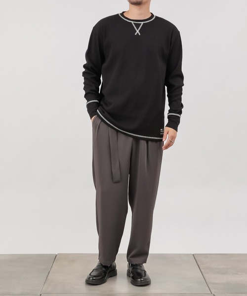 COLONY 2139（コロニートゥーワンスリーナイン）の「BIGピスネームワッフルガゼット付き長袖Tシャツ（Tシャツ/カットソー・メンズ・ホワイト/ブラック/グレー/カーキ・MEDIUM/LARGE/X-LARGE）」の20枚目の写真