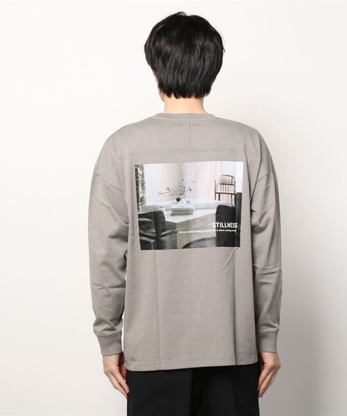 SLICK（スリック）の「ドロップショルダープリントTシャツ(Stillness)（Tシャツ/カットソー・メンズ・ライトグレー/ブラック/ホワイト・2/1/3）」の12枚目の写真