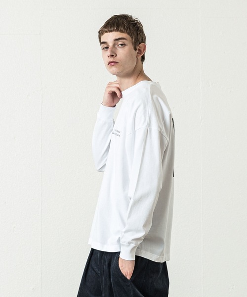 SLICK（スリック）の「ドロップショルダープリントTシャツ(Stillness)（Tシャツ/カットソー・メンズ・ライトグレー/ブラック/ホワイト・2/1/3）」の19枚目の写真