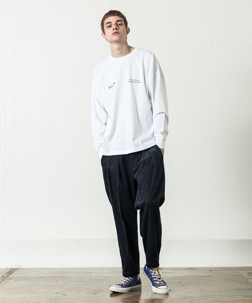 SLICK（スリック）の「ドロップショルダープリントTシャツ(Stillness)（Tシャツ/カットソー・メンズ・ライトグレー/ブラック/ホワイト・2/1/3）」の13枚目の写真