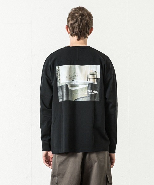 SLICK（スリック）の「ドロップショルダープリントTシャツ(Stillness)（Tシャツ/カットソー・メンズ・ライトグレー/ブラック/ホワイト・2/1/3）」の20枚目の写真