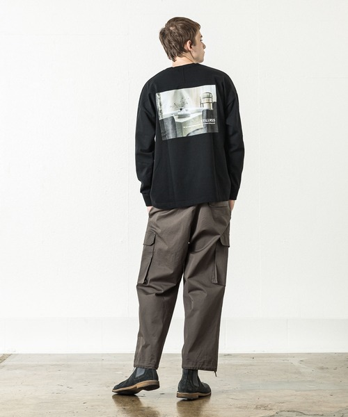 SLICK（スリック）の「ドロップショルダープリントTシャツ(Stillness)（Tシャツ/カットソー・メンズ・ライトグレー/ブラック/ホワイト・2/1/3）」の14枚目の写真