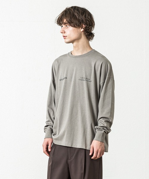 SLICK（スリック）の「ドロップショルダープリントTシャツ(Stillness)（Tシャツ/カットソー・メンズ・ライトグレー/ブラック/ホワイト・2/1/3）」の17枚目の写真