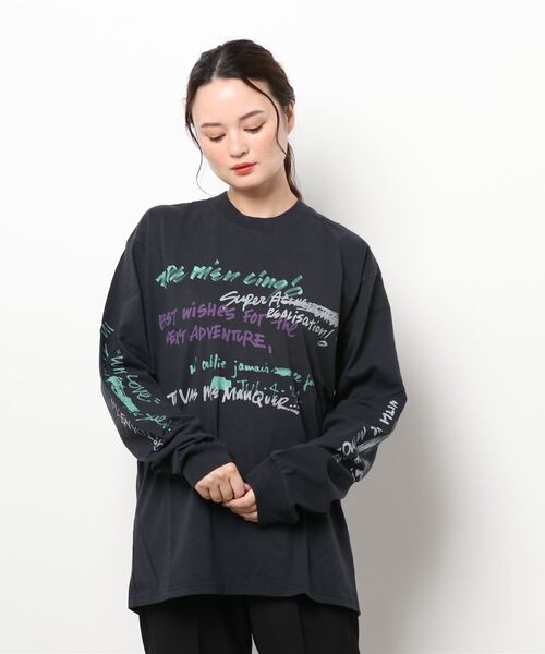 MOUSSY（マウジー）の「COLLECTION OF MESSAGE LS Tシャツ（Tシャツ