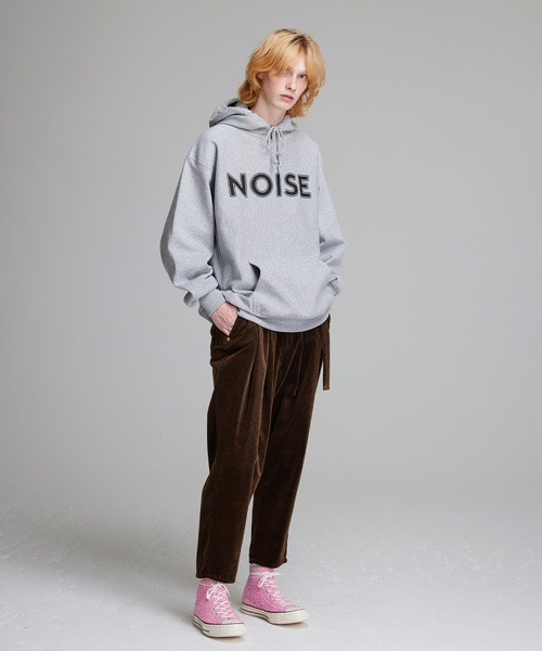 NOISE MAKER(ノイズメーカー)の「シンプルロゴパーカー(裏起毛)(パーカー・メンズ・グレー/ブラック・MEDIUM/X-LARGE/LARGE)」の1枚目の写真