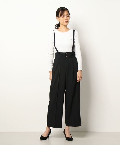 Te chichi TERRASSE（テチチテラス）の「サスペンダー付2Wayパンツ（その他パンツ・レディース・モカ/グレー/ブラック・ﾌﾘ-）」の8枚目の写真