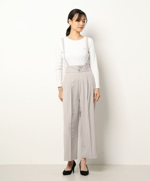 Te chichi TERRASSE（テチチテラス）の「サスペンダー付2Wayパンツ（その他パンツ・レディース・モカ/グレー/ブラック・ﾌﾘ-）」の4枚目の写真