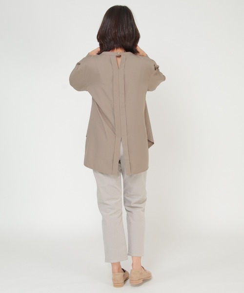 ikka（イッカ）の「タンブラーツイルチュニックワンピース（シャツ/ブラウス・レディース・ライトグレー/ブラウン系その他・M/L）」の14枚目の写真