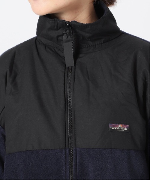 SLOBE IENA（スローブイエナ）の「【SUNRISE MILL】 YERGER フリースジャケット【洗濯機洗い可】◆（ブルゾン・レディース・ネイビー/ブラック・FREE）」の15枚目の写真