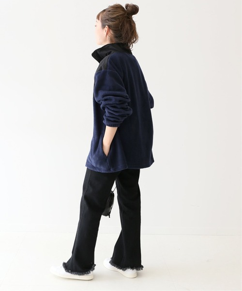 SLOBE IENA（スローブイエナ）の「【SUNRISE MILL】 YERGER フリースジャケット【洗濯機洗い可】◆（ブルゾン・レディース・ネイビー/ブラック・FREE）」の10枚目の写真