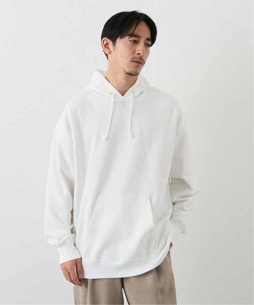 EDIFICE LA BOUCLE（エディフィスラブークル）の「【LA BOUCLE / ラブークル】ワイドフードスウェット フレンチテリー（パーカー・メンズ・ホワイト/グレー/ブルー・1/2/3）」の2枚目の写真