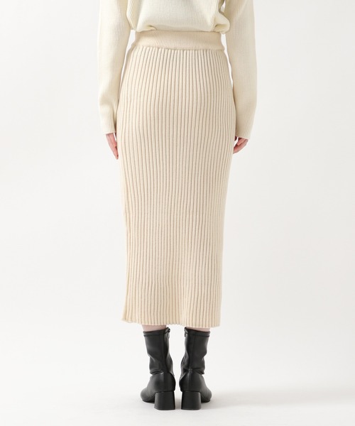 ALAND(エーランド)の「3.3Field Trip/RIBニットロングスカート 2239281(スカート・レディース・ブラック/ブラウン/アイボリー・FREE)」の7枚目の写真